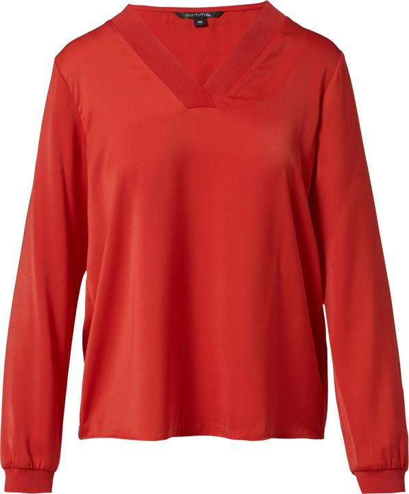 Immagine prodotto Comma Bluse Satin-Bluse mit Rippbündchen (40)