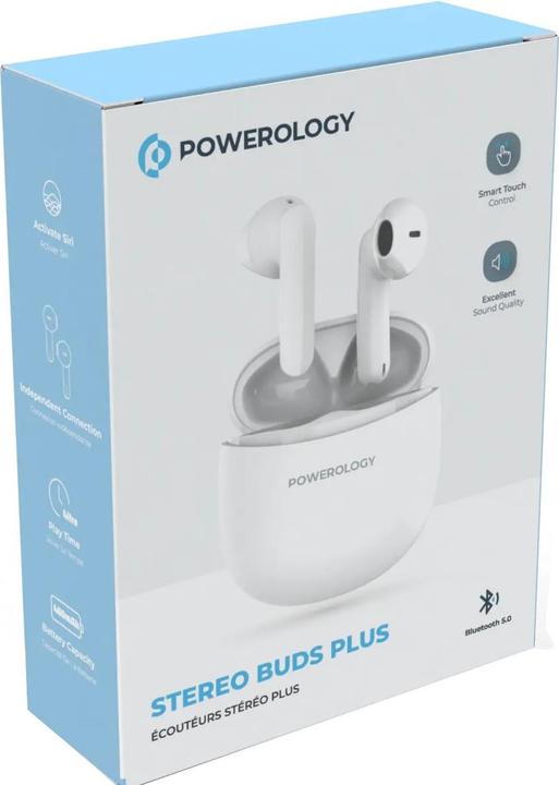 Produktbild Powerology Bluetooth Stereo Buds Plus (Keine Geräuschunterdrückung, 4 h, Kabellos)