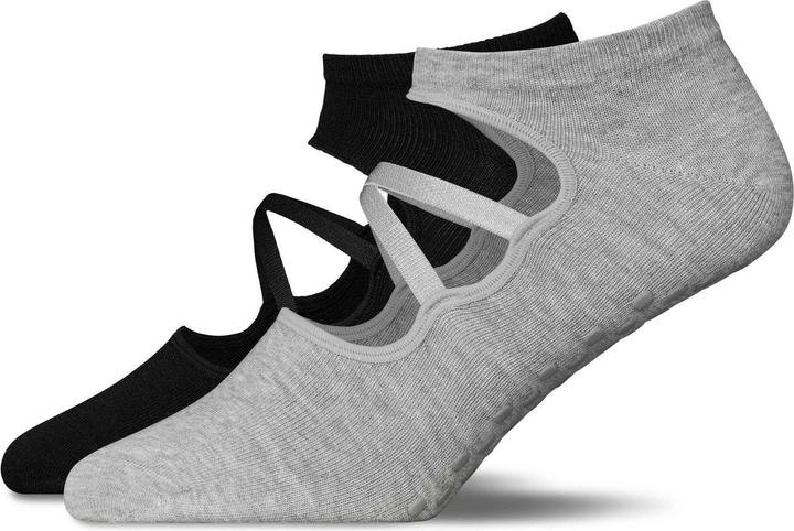 Produktbild Snocks Pilates Socken mit Riemchen (2er Pack, 43 - 46)