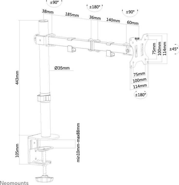 Immagine prodotto Neomounts FPMA-D550 (Tavolo, 32")