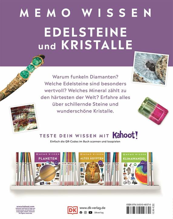 Actual product image memo Wissen. Edelsteine und Kristalle (German, R. F. Symes, R. R. Harding, 2024)