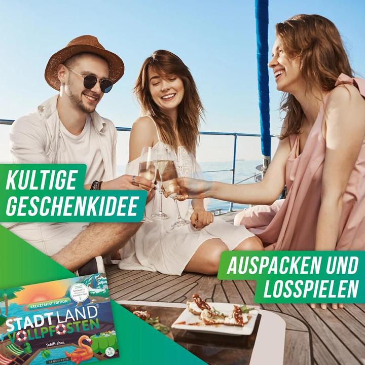 Actual product image Denkriesen Stadt Land Vollpfosten - A4 Block Cruise Edition (d) (German, 2 - 12 Players)