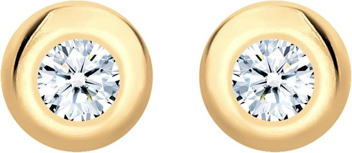 Actual product image Diamore Sparkling Diamond Earrings with Certificate and Case (925 Sterling Silver Zilver brilliant cut diamond)