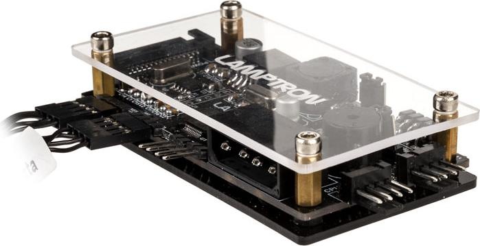 Actual product image Lamptron TC20 PCI RGB fan and LED controller - silver