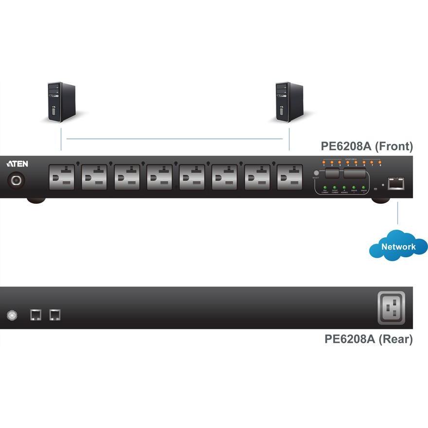 Thumbnail - Aten, Steckdosenleiste, IP Power Switch (8 x, IEC 320)