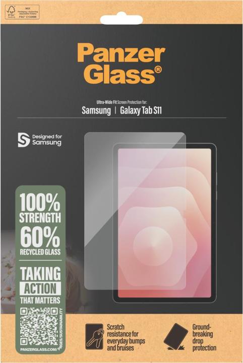 Produktbild PanzerGlass Ultra-Wide Fit Schutzglas (1 Stk., Samsung Galaxy Tab S11)
