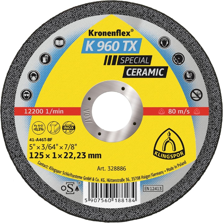 Produktbild Klingspor K 960 TX Special - Trennscheiben 125 x 1 x 22,23 mm