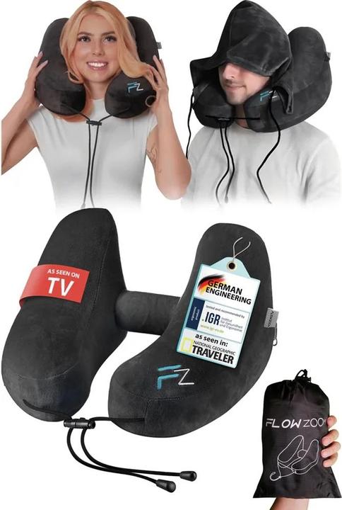 Immagine prodotto Flowzoom Cuscino AIR - Cuscino gonfiabile per il collo (Cuscino per testa e collo)