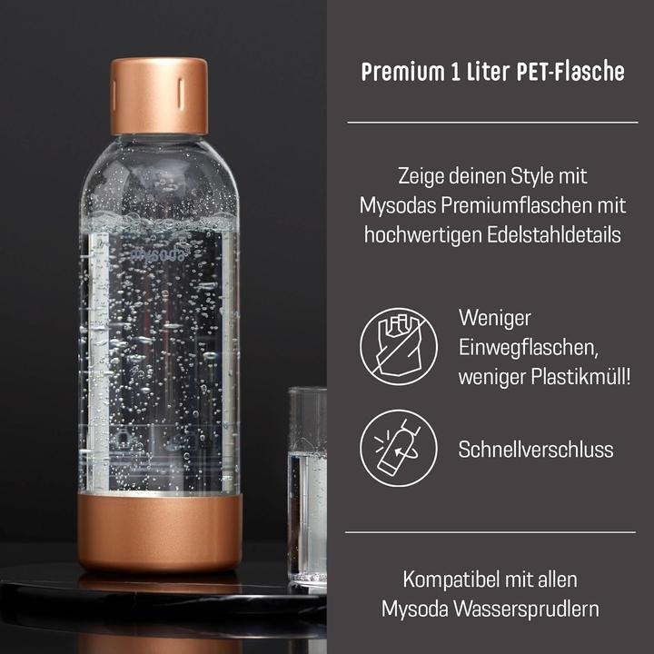 Actual product image Mysoda Incl. 1 quick-lock premium flask - Aluminium - Sort/kobberfarvet