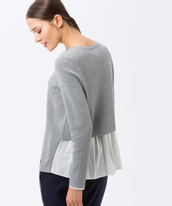 Produktbild BRAX FEEL GOOD dames stijl Lisa ronde hals pullover met blouserug pullover (44)