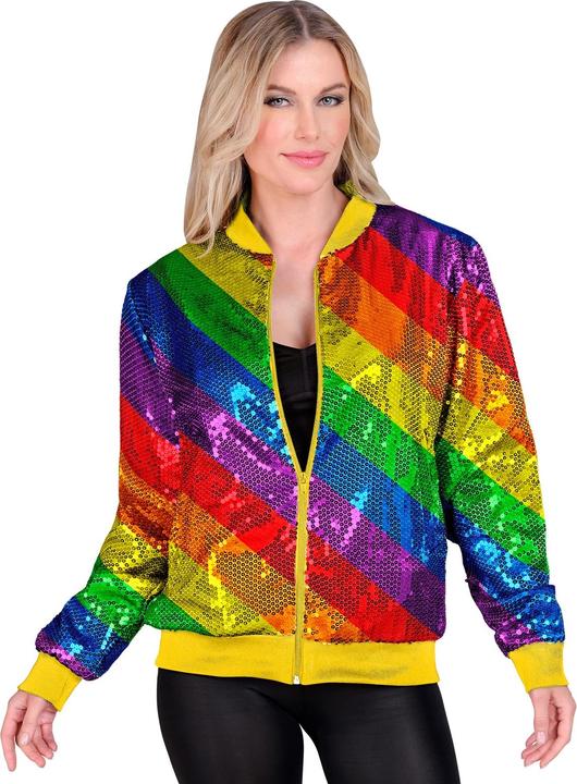 Actual product image Widmann Sequin jacket in rainbow pattern unisex (XL)