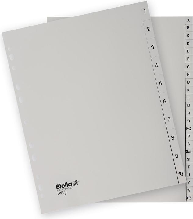 Image du produit Biella Registre Polypropylène A4 1-10, 4 trous