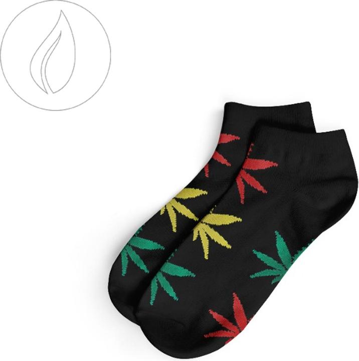 Produktbild R420 Short Socks-Size 36-42 Black/Rasta (36 - 42)