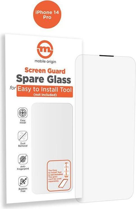Actual product image Mobile Origin Orange Screen Guard Spare Glass (1 pcs., Apple iPhone 14 Pro)