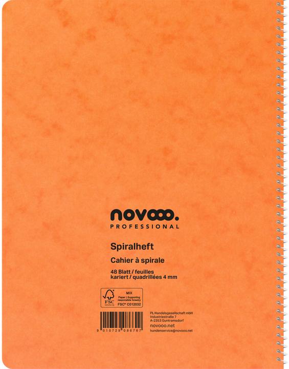 Produktbild Novooo Spiralheft assortiert (E5, Kariert, Weicher Einband)