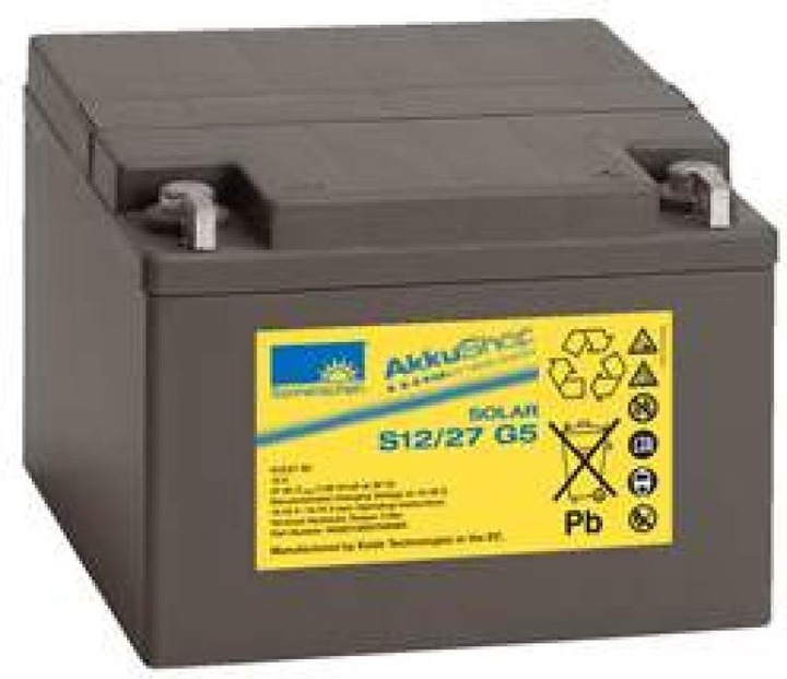 Actual product image Tadiran Sonnenschein Solar S12/27 G5 Battery Lead 12Volt 27Ah (12 V, 27 Ah)