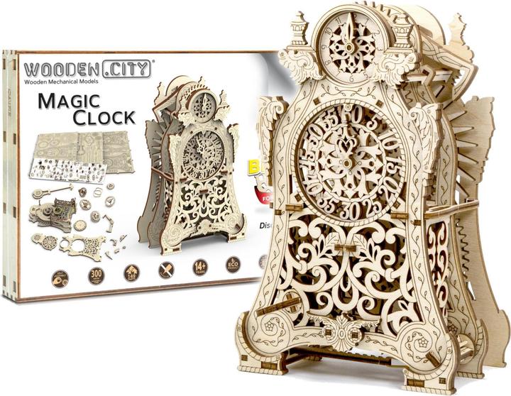 Actual product image WoodenCity Magic table grandfather clock