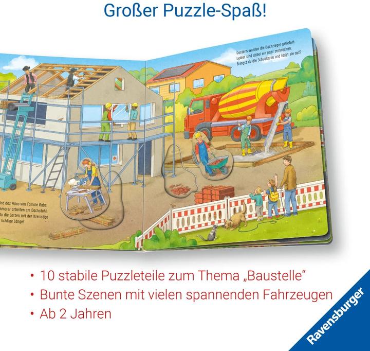 Produktbild Ravensburger Mein grosses Puzzle-Spielbuch: Baustelle (Deutsch)
