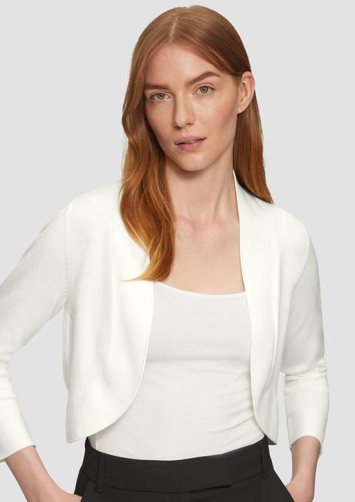 Actual product image S.Oliver Strickjacke Offene Feinstrick-Jacke mit 3/4-Ärmeln (38)