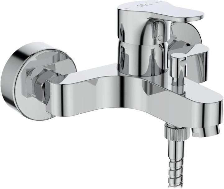 Actual product image Ideal Fixed Spout Shower or Bath Mixer Tap with Adjustable Connections and Water-Saving Cartridge