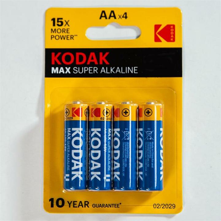 Produktbild Kodak Max Alkaline Batterie AA Lr6 Blister * 4 (4 Stk., AA / LR6 / LR06 / Mignon / R6 / R14505, 4600 mAh)