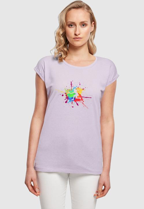 Produktbild Merchcode Ladies Color Splash Player Extended Shoulder Tee - 116313 (L)