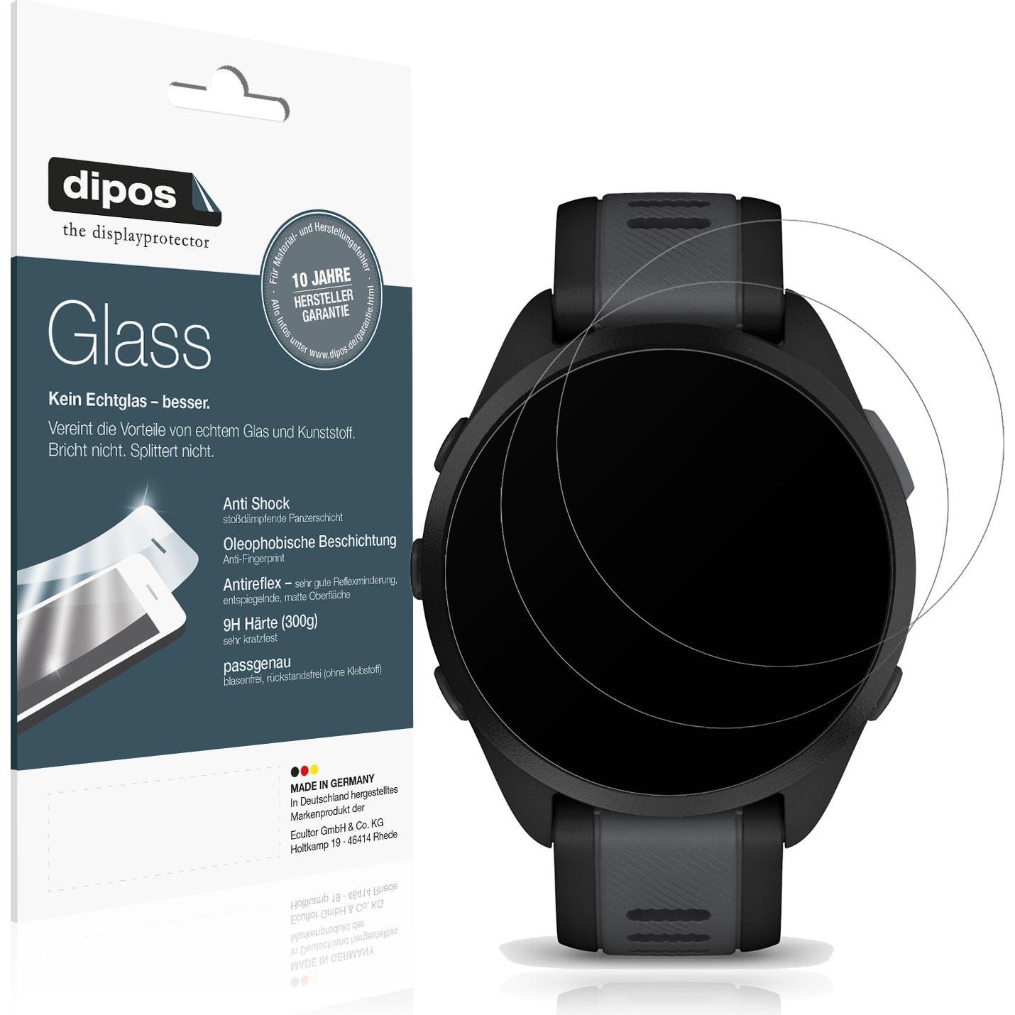 Dipos Anti-Shock Displayschutz Matt 9H, Smartwatch Schutzfolie, Transparent