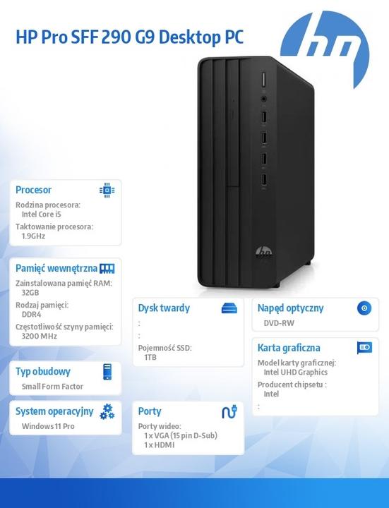 Image du produit HP 290 G9 (Intel Core i5-14500, 32 Go, 1000 Go)