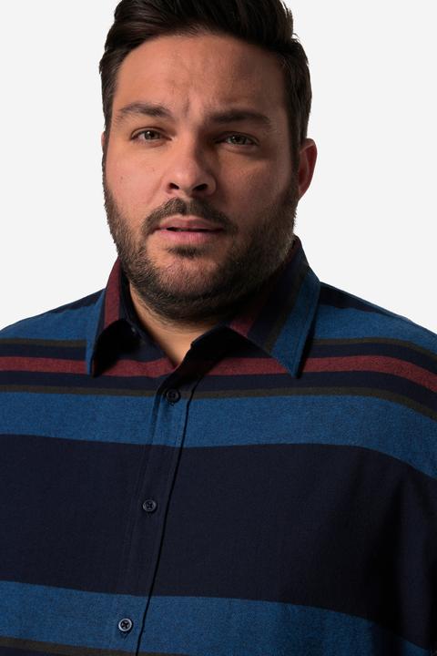 Produktbild Men+ Streifen-Flanellhemd, Langarm, Kentkragen, Modern Fit (7XL)
