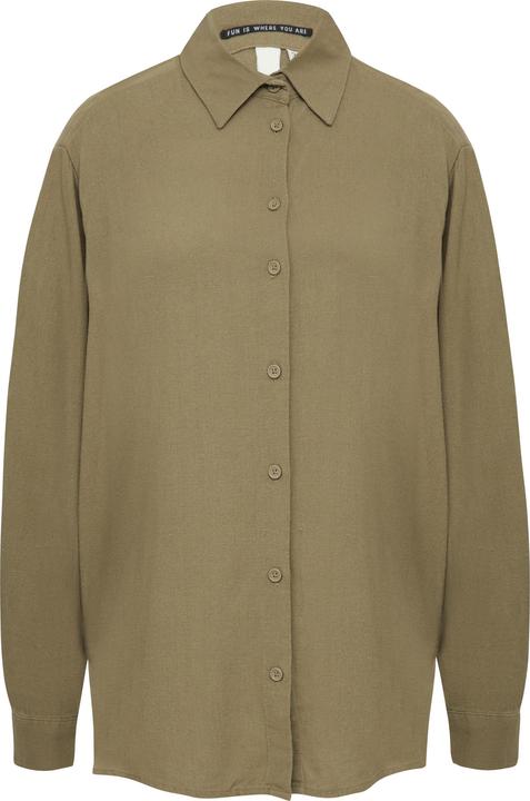 Immagine prodotto s.Oliver Bluse Lange Hemdbluse aus Viskose-Leinenmix (40)