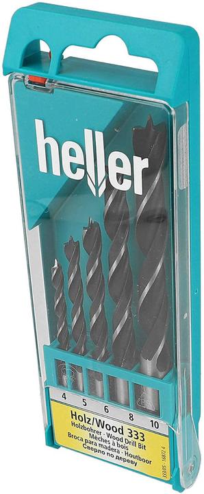 Image du produit Heller Jeu de mèches hélicoïdales pour bois 5 pièces (4 millimètres)
