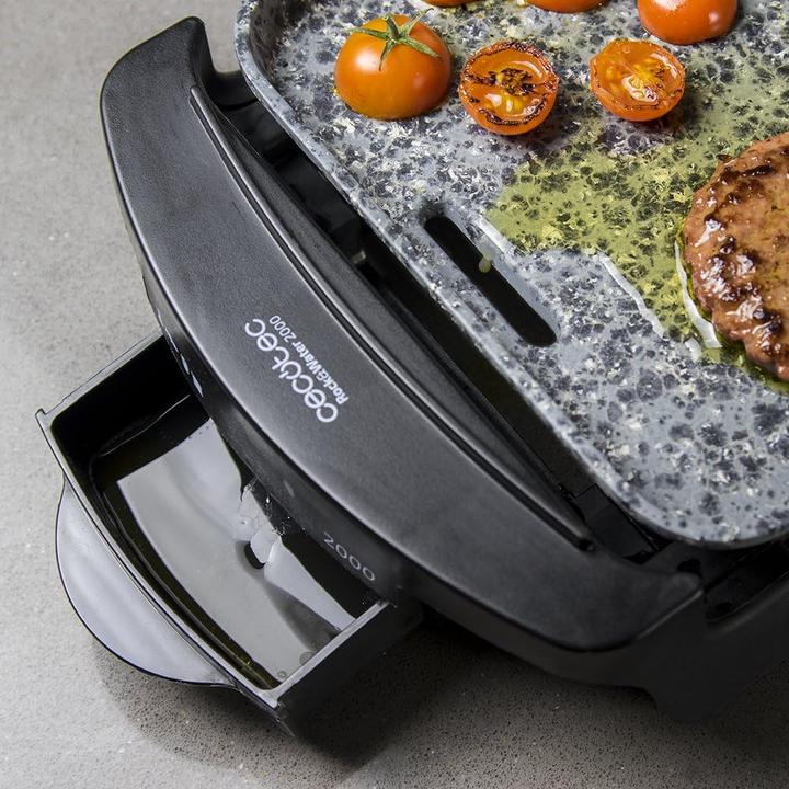 Image du produit Cecotec Plaque de cuisson, Rock&Water 2000 Gris et noir