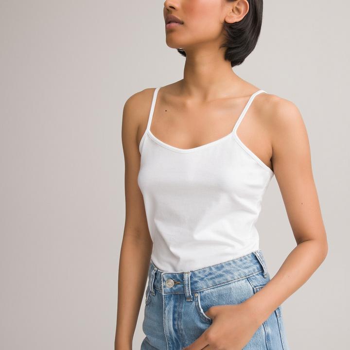 Produktbild La Redoute Collections Top mit schmalen Trägern (S)