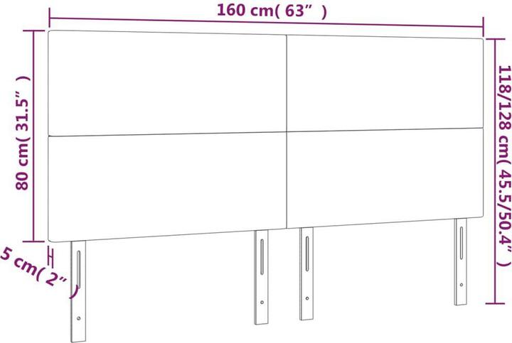 Actual product image vidaXL Kopfteil (160 x 5 x 128 cm)