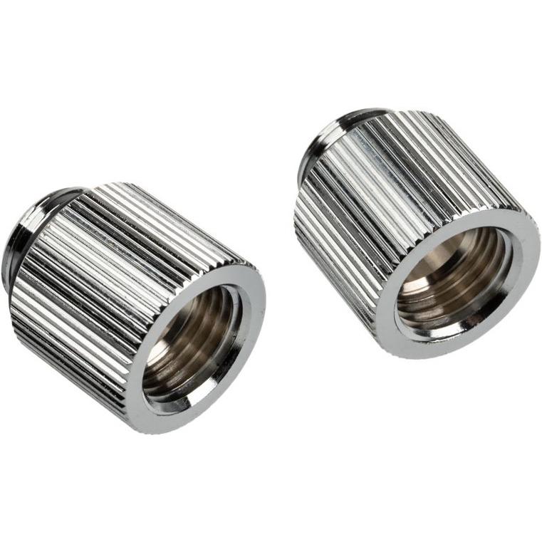 Bitspower Touchaqua Adapter gerade G1/4 Zoll AG auf G1/4 Zoll IG - 2er Pack, Wasserkühlung Komponenten Zubehör, Silber