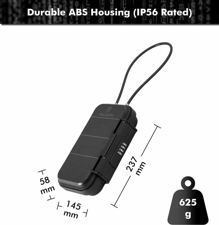 Produktbild Paladin Tragbarer Mini-Tresor mit Zahlenschloss