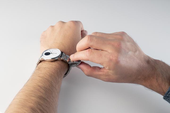 Actual product image Withings Metal bracelet, 20mm, Steel HR and ScanWatch, silver (20 mm, Stainless steel)