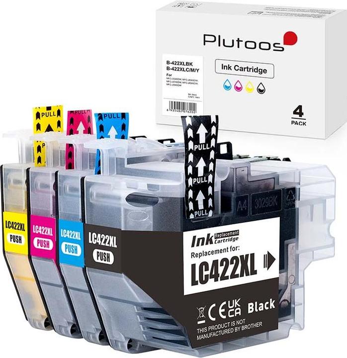 Actual product image Plutoos Brother LC-422XL cartridge compatible, set of 4 colours LC-422 XL
