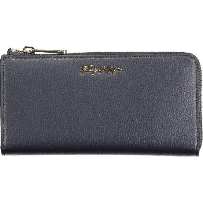 Tommy Hilfiger, Donne, Portafoglio, Blue Polyurethane Women Wallet, Blu