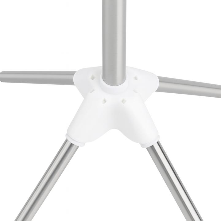 Produktbild Relaxdays - Bügelwäscheständer für 27 Kleiderbügel, Silber/Weiss, 143 x 56 cm