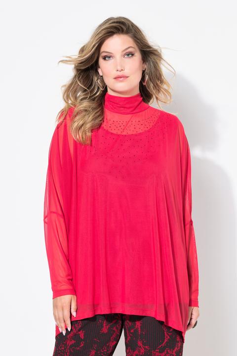 Actual product image Miamoda Bluse, oversized, Mesh, Glitzersteinchen, Top (54)
