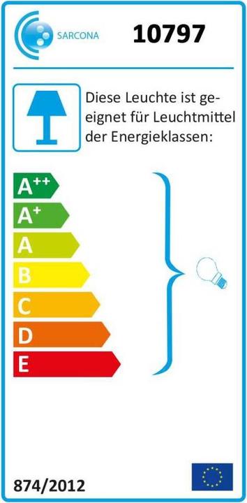 Energy Label Grafner Path light stand lamp 80 cm anthracite with 2 sockets (E27, IP44)