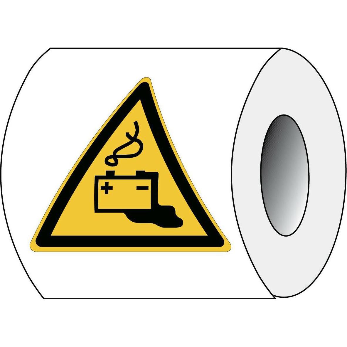 Brady, Sicherheitskennzeichnung, ISO 7010 PIC W026 B-7541 ISO Sicherheitskennzeichnung - Warnung vor Gefahren durch Batt...