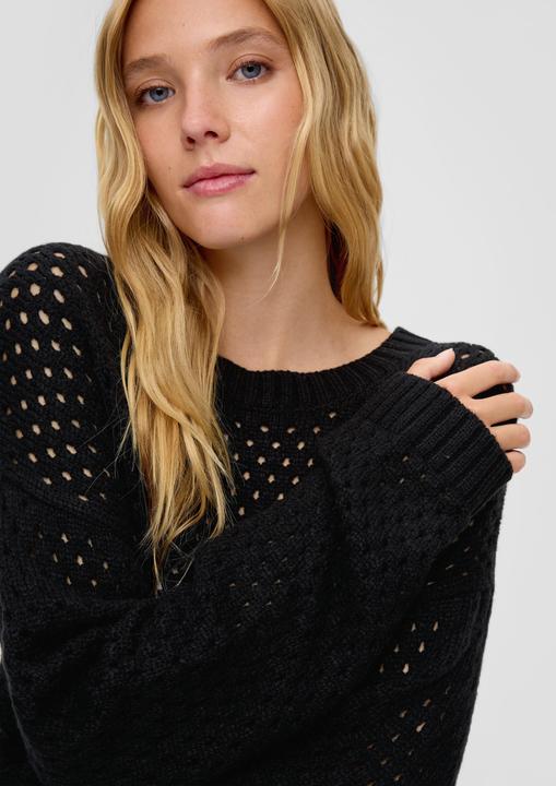 Image du produit s.Oliver Strickpullover Strickpullover mit Lochmuster (L)