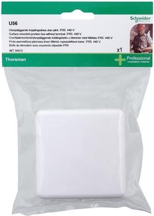 Schneider Electric Mureva U56 - junction box click-lid - 1 pack - polarwhite- I pose for DIY