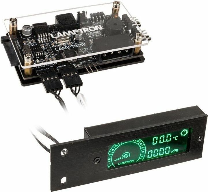 Actual product image Lamptron TC20 PCI RGB fan and LED controller - black (1 Fan)