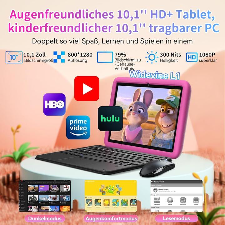 Actual product image Blackview TabA6Kids Kinder-Tablet mit Kindersicherung (WLAN only, 10", 128 GB, Rose)