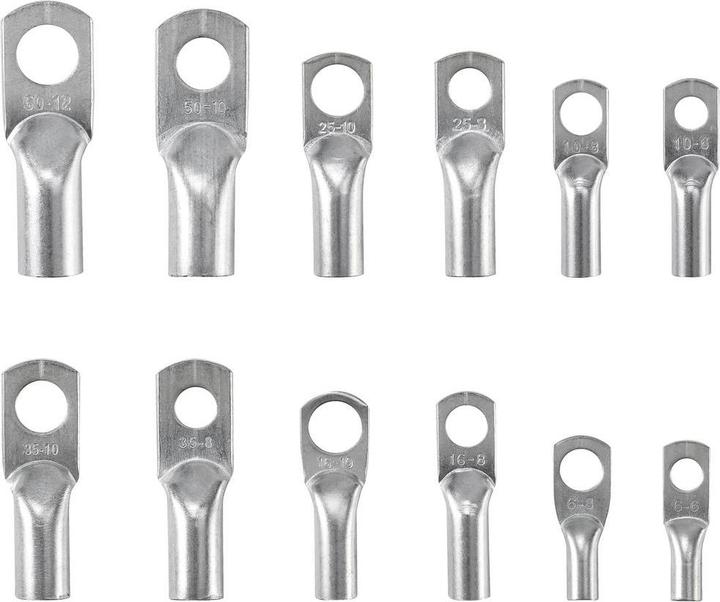 Immagine prodotto Tru Components TC-11894512 Capocorda tubolare da 6 a 50 mm² con pinza a crimpare 6 mm² 50 mm² Argento 28
