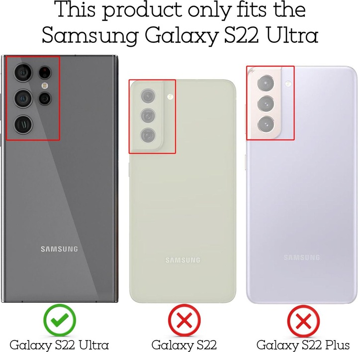Produktbild Nalia Klare Transparente Hybrid Hülle (Samsung Galaxy S22 Ultra)