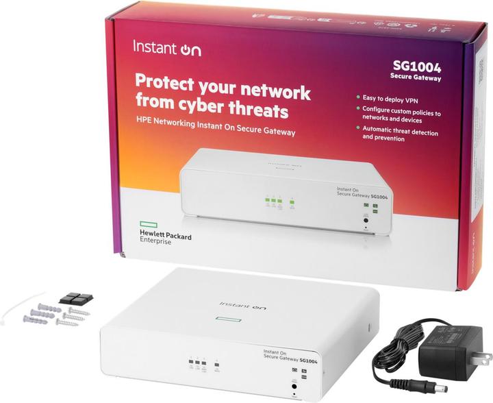 Actual product image HPE Networking Instant On Secure Gateway 4-port Gigabit SG1004 EU en
